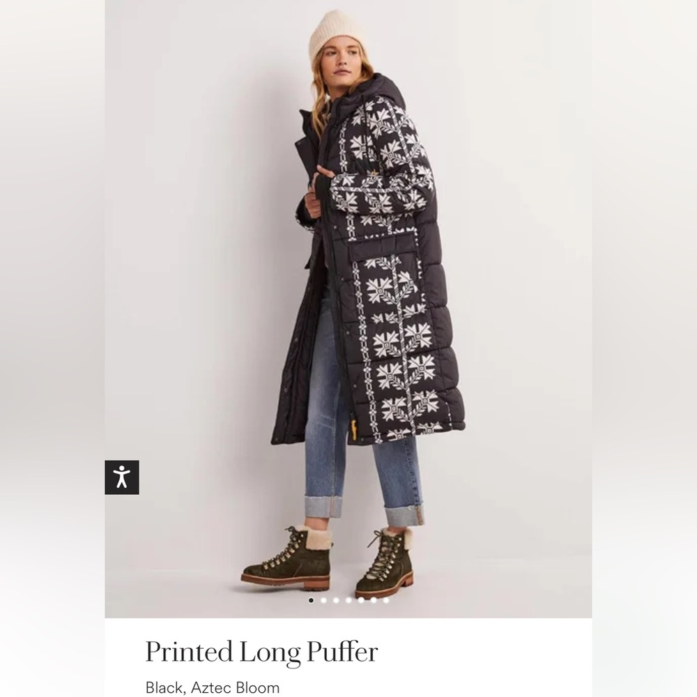 Boden Printed Long Puffer